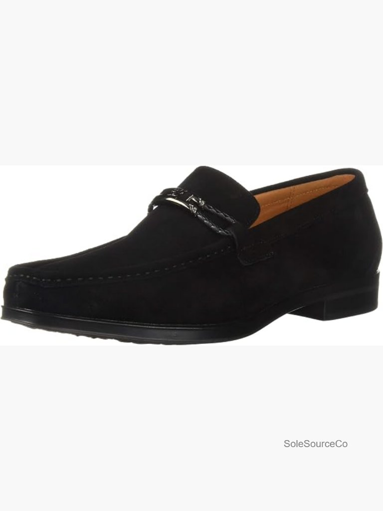 Men's Moc-Toe Slip-On Penny Loafers Memory Foam Suede Loafers